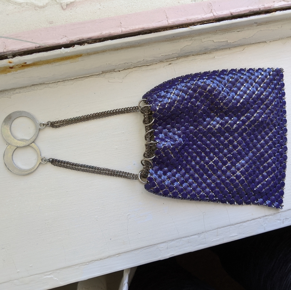 RARE Vintage Chain Drawstring Purse Bag - Picture 6 of 6